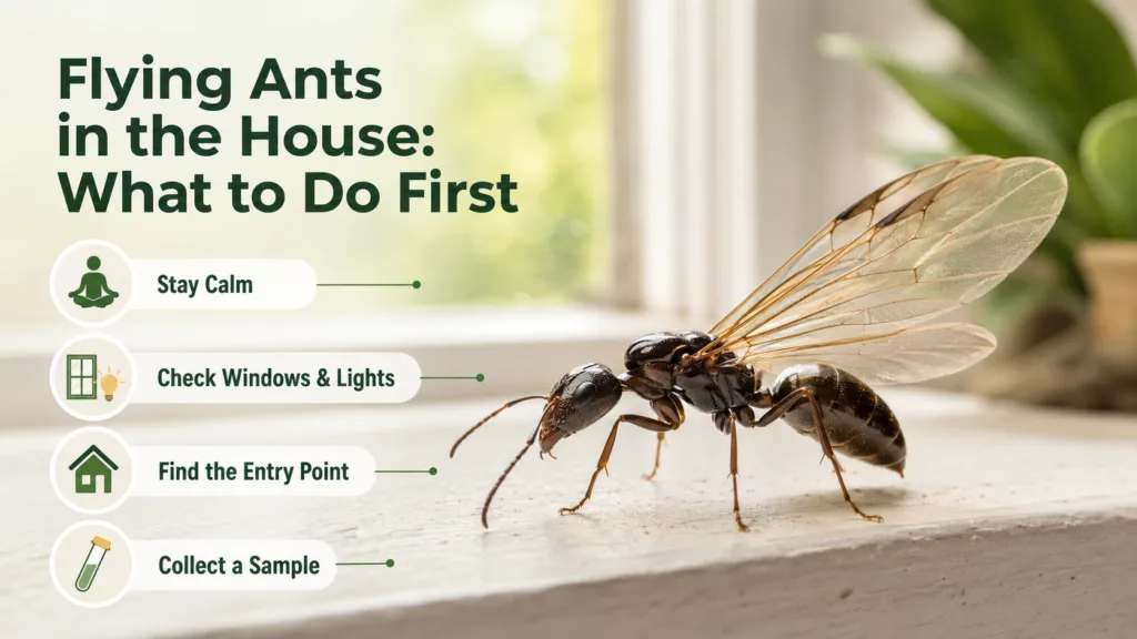 Flying ants in the house can be a sign of an infestation, so act quickly to prevent further entry and damage.