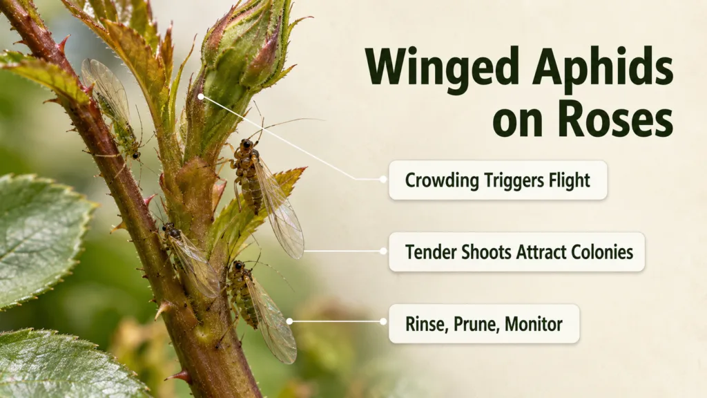 Winged Aphids on Roses: Causes and Treatment