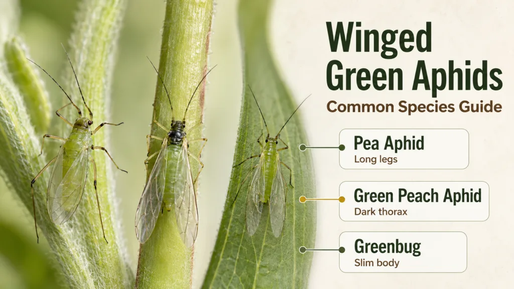 Winged Green Aphids: Common Species Guide